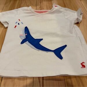 White Shark Embroidered applique Kids T-Shirt
